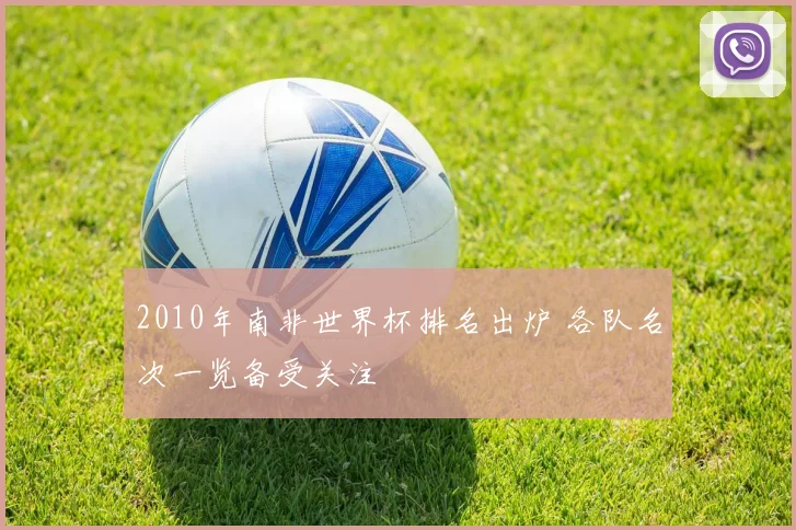 2010年南非世界杯排名出炉 各队名次一览备受关注