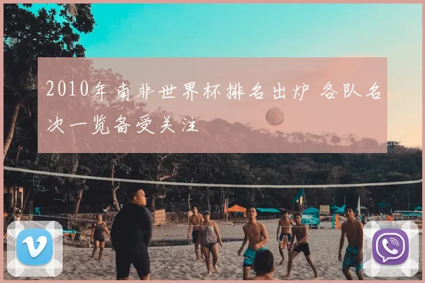2010年南非世界杯排名出炉 各队名次一览备受关注